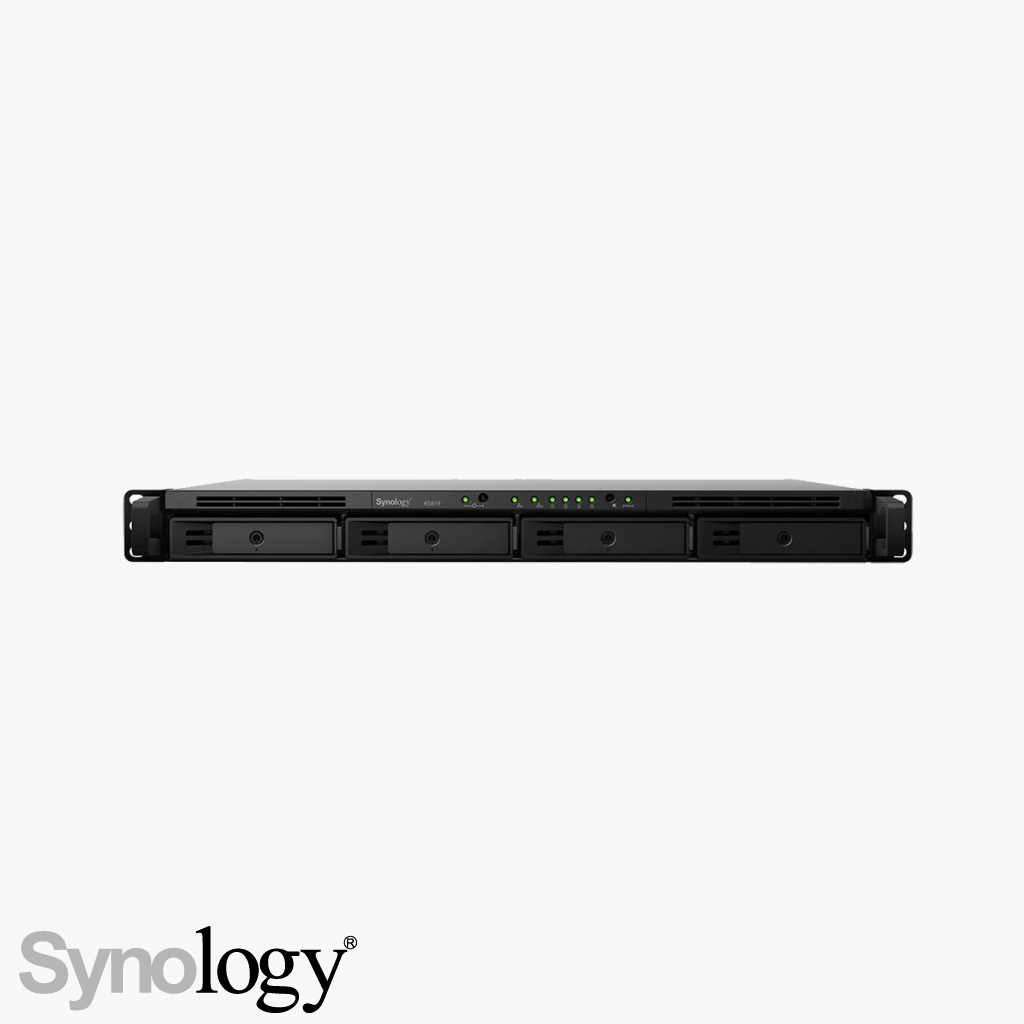 Boîtier NAS 4 baies Synology Rack Station RS819 - le Showroom.TV